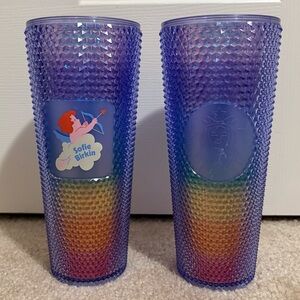 2 STARBUCKS 24oz Sofie Birkin Rainbow PRIDE Studded tumbler